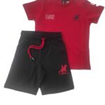 Polo Σετ Κόκκινη Κοντομάνικη Με Μαύρο Σορτσάκι