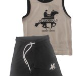 Polo Σετ άσπρη Αμάνικη Μπλούζα Με μαύρο Σορτσάκι