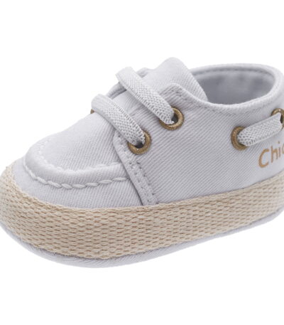CHICCO Άσπρο Παπούτσια Αγκαλιάς Με Ελαστικό Κορδόνι