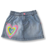 TUC TUC Μπλε Τζιν Φούστα Με Σχέδιο Καρδιά