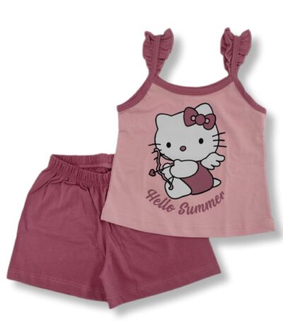 NATURA Ροζ - Σάπιο Μήλο Καλοκαιρινή Πιτζάμα Hello Kitty
