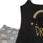 NATURA Γκρι - Μωβ Καλοκαιρινή Πιτζάμα Συννεφάκια