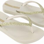 IPANEMA Εκρού - Χρυσό Σαγιονάρα Θαλάσσης Με Γκλίτερ