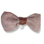 ELLEPI Καφέ - Άσπρο Παπιγιόν Που Πιάνεται Στο Κουμπί