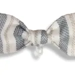 ELLEPI Άσπρο - Καφέ - Μπεζ Παπιγιόν Που Πιάνεται Στο Κουμπί