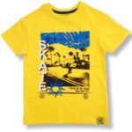 NATH Κίτρινο Κοντομάνικη Μπλούζα Με Στάμπα