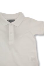 U.S. GRAND POLO EQUIPMENT & APPAREL Άσπρο Κοντομάνικη Μπλούζα με Γιακά Βαμβακερή