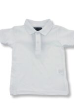 U.S. GRAND POLO EQUIPMENT & APPAREL Άσπρο Κοντομάνικη Μπλούζα με Γιακά Βαμβακερή