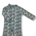 TORTUE Γαλάζιο - Πράσινο Μαγιό Ολόσωμο Με Κουμπιά Από Κάτω