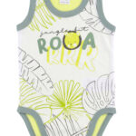 ELLEPI Πράσινο - Κίτρινο 3 Φανελάκια Αμάνικα Σε 2 Διαφορετικά Σχέδια , Βαμβακερά