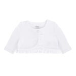 ELLEPI Άσπρο Ζακέτα Κοντη Βαμβακερή