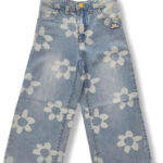 TUC TUC Μπλε Τζίν Παντελόνι Με Μαργαρίτες